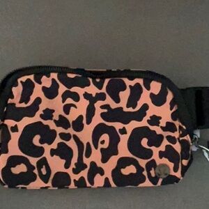 lululemon athletica Leopard Print Belt Bag - Black and Pink